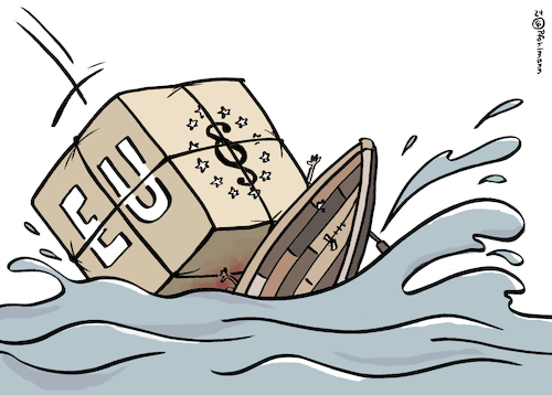 Cartoon: EU-Migrationspaket (medium) by Pfohlmann tagged eu,europa,migration,asyl,boot,flucht,flüchtlinge,geflüchtete,ertrinken,meer,mittelmeer,sterben,tod,abschottung,asylrecht,paket,eu,europa,migration,asyl,boot,flucht,flüchtlinge,geflüchtete,ertrinken,meer,mittelmeer,sterben,tod,abschottung,asylrecht,paket