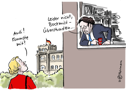 Cartoon: Giffey geht (medium) by Pfohlmann tagged giffey,familienministerin,scheuer,verkehrsminister,rücktritt,doktorarbeit,plagiat,dissertation,bundesregierung,minister,maut,csu,überstunden,giffey,familienministerin,scheuer,verkehrsminister,rücktritt,doktorarbeit,plagiat,dissertation,bundesregierung,minister,maut,csu,überstunden