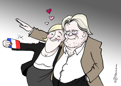 Cartoon: Groupie-Selfie (medium) by Pfohlmann tagged karikatur,cartoon,color,farbe,2018,frankreich,front,national,wiederwahl,partei,le,pen,marine,parteivorsitzende,bannon,usa,rechte,rechts,rechtsextremismus,rechtsextrem,nationalistisch,hitlergruß,selfie,smartphone,handy,unterstützer,sieger,bewegung,rechtsruck,karikatur,cartoon,color,farbe,2018,frankreich,front,national,wiederwahl,partei,le,pen,marine,parteivorsitzende,bannon,usa,rechte,rechts,rechtsextremismus,rechtsextrem,nationalistisch,hitlergruß,selfie,smartphone,handy,unterstützer,sieger,bewegung,rechtsruck