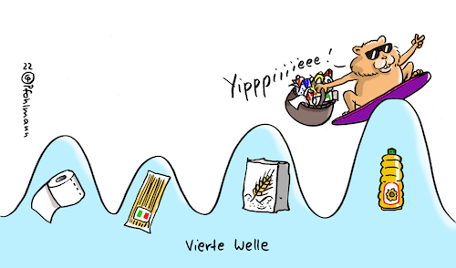 Cartoon: Hamsterwelle (medium) by Pfohlmann tagged welle,surfen,corona,hamster,hamstern,konsum,panik,krise,ukraine,krieg,pandemie,einkaufen,hamsterkäufe,einkauf,klopapier,sonnenblumenöl,nudeln,mehl,welle,surfen,corona,hamster,hamstern,konsum,panik,krise,ukraine,krieg,pandemie,einkaufen,hamsterkäufe,einkauf,klopapier,sonnenblumenöl,nudeln,mehl