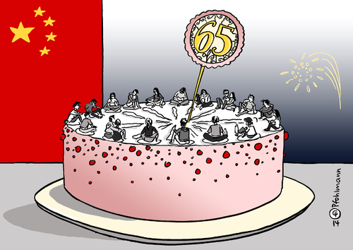 Cartoon: Hongkongtorte (medium) by Pfohlmann tagged karikatur,cartoon,color,farbe,2014,hongkong,china,geburtstag,jubiläum,65,proteste,demokratie,studenten,demonstrationen,besetzung,occupy,torte,geburtstagstorte,karikatur,cartoon,color,farbe,2014,hongkong,china,geburtstag,jubiläum,65,proteste,demokratie,studenten,demonstrationen,besetzung,occupy,torte,geburtstagstorte