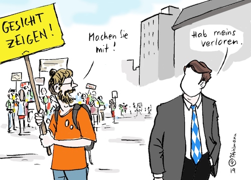 Cartoon: Kein Gesicht zeigen (medium) by Pfohlmann tagged 2019,scheuer,csu,pkwmaut,ausländermaut,maut,gericht,eugh,gesicht,zeigen,gesichtsverlust,blamage,demo,demonstration,demonstrant,gegen,rechts,2019,scheuer,csu,pkwmaut,ausländermaut,maut,gericht,eugh,gesicht,zeigen,gesichtsverlust,blamage,demo,demonstration,demonstrant,gegen,rechts