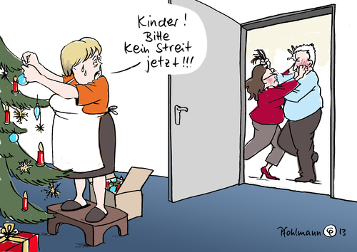 Cartoon: Kein Streit jetzt! (medium) by Pfohlmann tagged karikatur,cartoon,color,farbe,2013,deutschland,große,koalition,merkel,nahles,seehofer,streit,mindestlohn,csu,cdu,spd,weihnachten,familie,familienstreit,harmonie,groko,weihnachtsbaum,christbaum,christbaumkugeln,christbaumschmuck,weihnachtsstress,mutti,karikatur,cartoon,color,farbe,2013,deutschland,große,koalition,merkel,nahles,seehofer,streit,mindestlohn,csu,cdu,spd,weihnachten,familie,familienstreit,harmonie,groko,weihnachtsbaum,christbaum,christbaumkugeln,christbaumschmuck,weihnachtsstress,mutti