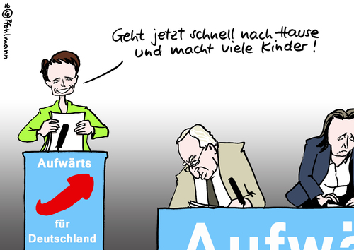 Cartoon: Kinder für AfD (medium) by Pfohlmann tagged karikatur,cartoon,2016,color,deutschland,afd,alternative,für,parteitag,programm,kinder,familie,familienpolitik,bevölkerungspolitik,stuttgart,grundsatzprogramm,wahlprogramm,petry,gauland,von,storch,fortpflanzung,volk,deutsche,karikatur,cartoon,2016,color,deutschland,afd,alternative,für,parteitag,programm,kinder,familie,familienpolitik,bevölkerungspolitik,stuttgart,grundsatzprogramm,wahlprogramm,petry,gauland,von,storch,fortpflanzung,volk,deutsche