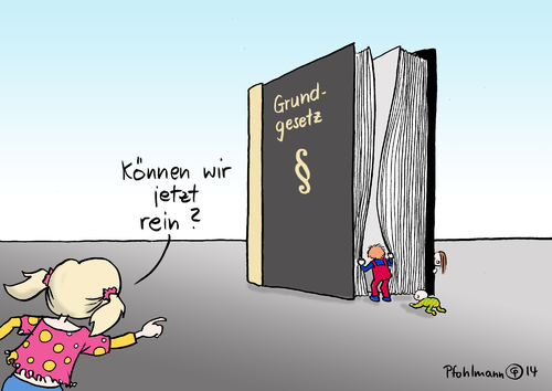 Cartoon: Kinder ins GG (medium) by Pfohlmann tagged karikatur,cartoon,color,farbe,2014,deutschland,grundgesetz,verfassung,kinder,kinderrechte,grundgesetzänderung,grundrechte,buch,karikatur,cartoon,color,farbe,2014,deutschland,grundgesetz,verfassung,kinder,kinderrechte,grundgesetzänderung,grundrechte,buch