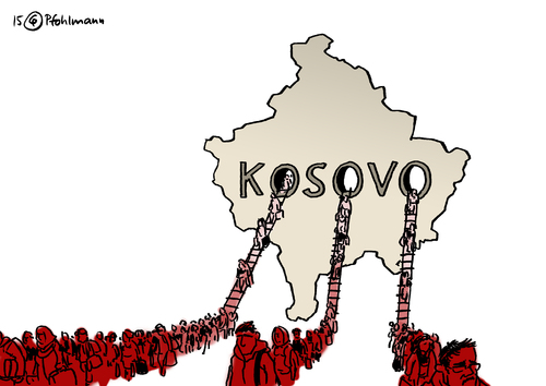 Cartoon: Kosovo blutet aus (medium) by Pfohlmann tagged karikatur,cartoon,2015,color,farbe,kosovo,flucht,asyl,asylanträge,blut,ausbluten,auswanderung,migration,einwanderung,migranten,deutschland,steigerung,karikatur,cartoon,2015,color,farbe,kosovo,flucht,asyl,asylanträge,blut,ausbluten,auswanderung,migration,einwanderung,migranten,deutschland,steigerung