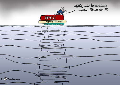 Cartoon: Mehr Studien! (medium) by Pfohlmann tagged karikatur,cartoon,color,farbe,2014,welt,global,klimawandel,klimaschutz,klimabericht,maßnahmen,klimakatastrophe,studien,klimastudien,ipcc,meeresspiegel,anstieg,karikatur,cartoon,color,farbe,2014,welt,global,klimawandel,klimaschutz,klimabericht,maßnahmen,klimakatastrophe,studien,klimastudien,ipcc,meeresspiegel,anstieg