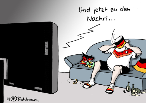 Cartoon: Nachrichten weg (medium) by Pfohlmann tagged karikatur,cartoon,color,farbe,2014,welt,global,weltmeisterschaft,fußball,fußballweltmeisterschaft,brasilien,deutschland,finale,argentinien,fan,tv,fernsehen,nachrichten,gazastreifen,nahostkonflikt,naher,osten,krieg,raketen,israel,palästina,palästinenser,sofa,couch,fernsehzuschauer,zuschauer,karikatur,cartoon,color,farbe,2014,welt,global,weltmeisterschaft,fußball,fußballweltmeisterschaft,brasilien,deutschland,finale,argentinien,fan,tv,fernsehen,nachrichten,gazastreifen,nahostkonflikt,naher,osten,krieg,raketen,israel,palästina,palästinenser,sofa,couch,fernsehzuschauer,zuschauer