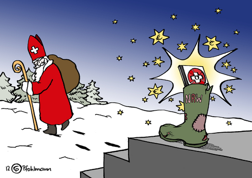 Cartoon: Nikolaus-CD (medium) by Pfohlmann tagged karikatur,cartoon,color,farbe,2012,deutschland,nikolaus,weihnachtsmann,steuer,cd,steuerhinterziehung,daten,steuerhinterzieher,schweiz,ankauf,nrw,nordrhein,westfalen,steuerbetrug,steuertricks,steuerflüchtlinge,steuerabkommen,stiefel,karikatur,cartoon,color,farbe,2012,deutschland,nikolaus,weihnachtsmann,steuer,cd,steuerhinterziehung,daten,steuerhinterzieher,schweiz,ankauf,nrw,nordrhein,westfalen,steuerbetrug,steuertricks,steuerflüchtlinge,steuerabkommen,stiefel