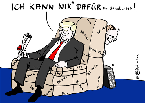 Cartoon: NIX hats gemacht (medium) by Pfohlmann tagged karikatur,cartoon,2016,color,farbe,usa,trump,präsident,nix,alexander,firma,dankbar,präsidentschaftswahlen,big,data,datenpakete,pakete,cambridge,analytica,datensammler,datenanalyse,wähler,bürger,beeinflussung,social,media,manipulation,donald,algorithmen,psyche,psychogramme,karikatur,cartoon,2016,color,farbe,usa,trump,präsident,nix,alexander,firma,dankbar,präsidentschaftswahlen,big,data,datenpakete,pakete,cambridge,analytica,datensammler,datenanalyse,wähler,bürger,beeinflussung,social,media,manipulation,donald,algorithmen,psyche,psychogramme