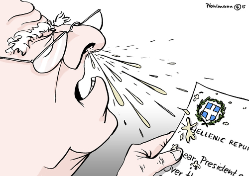 Cartoon: Schäuble niest (medium) by Pfohlmann tagged karikatur,cartoon,2015,color,farbe,deutschland,griechenland,eu,schäuble,finanzminister,antrag,finanzhilfe,schuldenkrise,brief,regierung,tsipras,varoufakis,niesen,grippe,grippewelle,erkältung,hatschi,euro,europa,eurogruppe,verlängerung,kredit,karikatur,cartoon,2015,color,farbe,deutschland,griechenland,eu,schäuble,finanzminister,antrag,finanzhilfe,schuldenkrise,brief,regierung,tsipras,varoufakis,niesen,grippe,grippewelle,erkältung,hatschi,euro,europa,eurogruppe,verlängerung,kredit