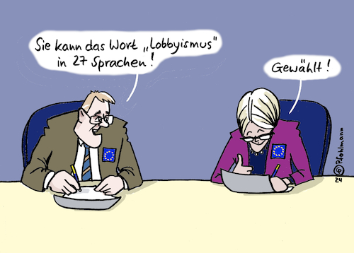 Cartoon: Sprachgenie von der Leyen (medium) by Pfohlmann tagged vonderleyen,leyen,eu,kommission,kommissionspräsidentin,wahl,wahlen,kandidatin,amtszeit,sprachen,mehrsprachig,lobbyismus,lobby,wirtschaft,korruption,affären,vonderleyen,leyen,eu,kommission,kommissionspräsidentin,wahl,wahlen,kandidatin,amtszeit,sprachen,mehrsprachig,lobbyismus,lobby,wirtschaft,korruption,affären