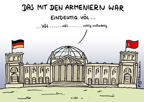 Cartoon: Völlig untadelig (medium) by Pfohlmann tagged karikatur,cartoon,2016,color,farbe,türkei,deutschland,armenien,parlament,bundestag,reichstag,resolution,völkermord,untadelig,druck,erdogan,präsident,erklärung,veruteilung,genozid,karikatur,cartoon,2016,color,farbe,türkei,deutschland,armenien,parlament,bundestag,reichstag,resolution,völkermord,untadelig,druck,erdogan,präsident,erklärung,veruteilung,genozid