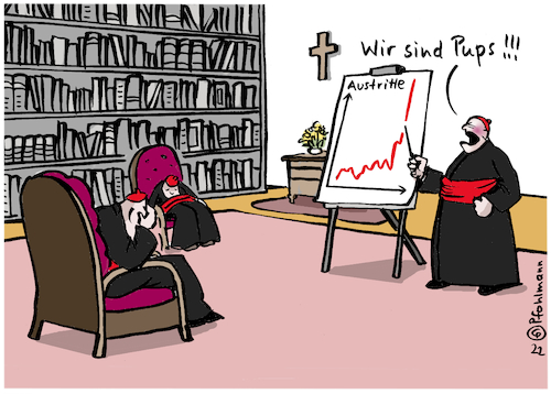 Cartoon: Wir sind Pups (medium) by Pfohlmann tagged kirche,katholisch,christentum,priester,bischof,kardinal,papst,benedikt,gutachten,missbrauch,austritte,kirchenaustritt,gläubige,pups,kirche,katholisch,christentum,priester,bischof,kardinal,papst,benedikt,gutachten,missbrauch,austritte,kirchenaustritt,gläubige,pups