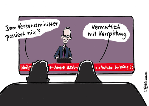 Cartoon: Wissing bleibt (medium) by Pfohlmann tagged ampel,ampelkoalition,bundesregierung,entlassung,fdp,wissing,verkehrsminister,bahn,deutschebahn,verspätungen,nachrichten,tv,fernsehen,ampel,ampelkoalition,bundesregierung,entlassung,fdp,wissing,verkehrsminister,bahn,deutschebahn,verspätungen,nachrichten,tv,fernsehen