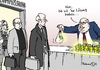 Cartoon: Atommüllpräsent (small) by Pfohlmann tagged karikatur,cartoon,color,farbe,2013,deutschland,atommüll,endlager,kommission,enquetekommission,suche,einigung,bundesländer,länder,altmaier,umweltminister,fässer,geschenk,präsent,abschied,teilnehmer,lösung,zwischenlager,atomenergie,atomkraft,gorleben,stando