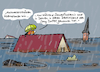 Cartoon: Hochwasser Versicherung (small) by Pfohlmann tagged hochwasser,überschwemmung,extremwetter,versicherung,schäden,finanzen,geld,klima,wetter,unwetter,verbraucher,elementarschäden,starkregen