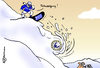 Cartoon: Talfahrt (small) by Pfohlmann tagged europa eu euro talfahrt währung kurs griechenland pleite lawine ski wintersport snowboard berge schnee