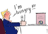 Cartoon: Trump Hungry (small) by Pfohlmann tagged trump,usa,kanada,grönland,hunger,gier,ansprüche,wirtschaft