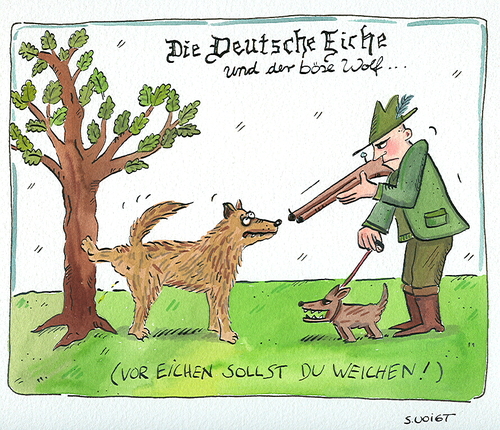 Cartoon: wolf wulff (medium) by sabine voigt tagged wolf,wulff,politik,bundespräsident,jagd