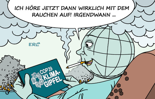 Cartoon: Abschlusserklärung (medium) by Erl tagged illustration,politik,klima,klimawandel,erderwärmung,co2,reduzierung,klimagipfel,absicht,erklärung,rauchen,erde,karikatur,erl,illustration,politik,klima,klimawandel,erderwärmung,co2,reduzierung,klimagipfel,absicht,erklärung,rauchen,erde,karikatur,erl