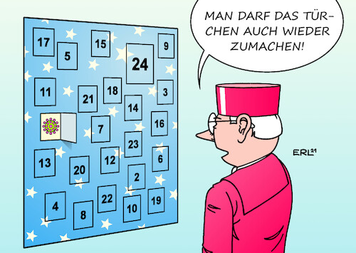 Cartoon: Adventskalender (medium) by Erl tagged politik,corona,virus,pandemie,covid19,vierte,welle,urteil,karlsruhe,bundesverfassungsgericht,bvg,lockdown,kontaktverbot,notbremse,verfassungsgemäß,handeln,regierung,groko,ampel,adventskalender,türchen,auf,zu,karikatur,erl,politik,corona,virus,pandemie,covid19,vierte,welle,urteil,karlsruhe,bundesverfassungsgericht,bvg,lockdown,kontaktverbot,notbremse,verfassungsgemäß,handeln,regierung,groko,ampel,adventskalender,türchen,auf,zu,karikatur,erl