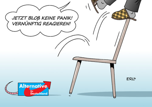 Cartoon: AfD (medium) by Erl tagged afd,alternative,für,deutschland,rechts,rechtspopulismus,partei,demokratie,angst,auseinandersetzung,inhalt,flucht,stuhl,maus,karikatur,erl,afd,alternative,für,deutschland,rechts,rechtspopulismus,partei,demokratie,angst,auseinandersetzung,inhalt,flucht,stuhl,maus,karikatur,erl