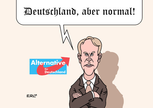 Cartoon: AfD (medium) by Erl tagged politik,partei,parteitag,afd,slogan,deutschland,aber,normal,björn,höcke,flügel,rechtsextremismus,rassismus,nationalismus,karikatur,erl,politik,partei,parteitag,afd,slogan,deutschland,aber,normal,björn,höcke,flügel,rechtsextremismus,rassismus,nationalismus,karikatur,erl