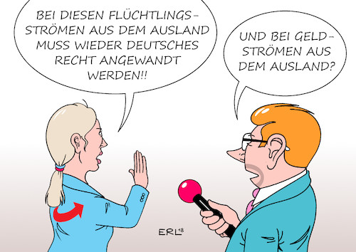 Cartoon: Alice Weidel (medium) by Erl tagged politik,partei,parteispenden,afd,alternative,für,deutschland,vorsitzende,alice,weidel,kreisverband,spende,ausland,schweiz,pharmaunternehmen,illegal,geld,geldströme,rechtspopulismus,nationalismus,rassismus,thema,flüchtlinge,flüchtlingspolitik,bundesregierung,vorwurf,rechtsbruch,recht,gesetz,anwendung,karikatur,erl,politik,partei,parteispenden,afd,alternative,für,deutschland,vorsitzende,alice,weidel,kreisverband,spende,ausland,schweiz,pharmaunternehmen,illegal,geld,geldströme,rechtspopulismus,nationalismus,rassismus,thema,flüchtlinge,flüchtlingspolitik,bundesregierung,vorwurf,rechtsbruch,recht,gesetz,anwendung,karikatur,erl