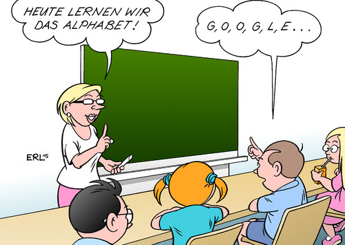 Cartoon: Alphabet (medium) by Erl tagged google,usa,internet,konzern,umbau,mutterkonzern,alphabet,suchmaschine,daten,datenkrake,überwachung,schule,kinder,kindermund,lehrerin,unterricht,politik,karikatur,erl,google,usa,internet,konzern,umbau,mutterkonzern,alphabet,suchmaschine,daten,datenkrake,überwachung,schule,kinder,kindermund,lehrerin,unterricht,politik,erl