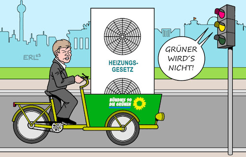 Cartoon: Ampel (medium) by Erl tagged politik,ampel,koalition,wirtschaftsminister,robert,habeck,die,grünen,heizung,gesetz,heizungsgesetz,klima,klimaschutz,koalitionspartner,spd,fdp,gelb,rot,stopp,lastenrad,karikatur,erl,politik,ampel,koalition,wirtschaftsminister,robert,habeck,die,grünen,heizung,gesetz,heizungsgesetz,klima,klimaschutz,koalitionspartner,spd,fdp,gelb,rot,stopp,lastenrad,karikatur,erl