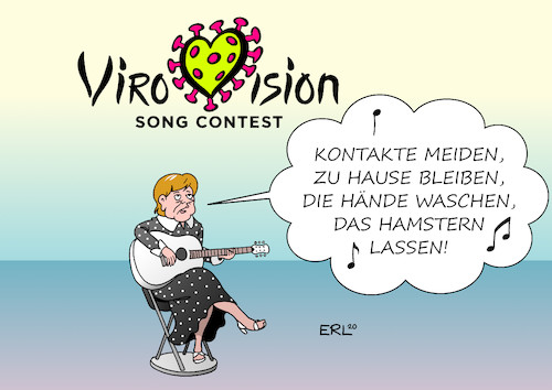 Cartoon: Angela (medium) by Erl tagged politik,corona,krise,virus,coronavirus,covid19,pandemie,infektion,krankheit,verbot,veranstaltungen,verschiebung,fussball,em,absage,esc,eurovision,song,contest,nicole,ein,bisschen,frieden,deutschland,ansprache,bundeskanzlerin,angela,merkel,fernsehen,karikatur,erl,politik,corona,krise,virus,coronavirus,covid19,pandemie,infektion,krankheit,verbot,veranstaltungen,verschiebung,fussball,em,absage,esc,eurovision,song,contest,nicole,ein,bisschen,frieden,deutschland,ansprache,bundeskanzlerin,angela,merkel,fernsehen,karikatur,erl