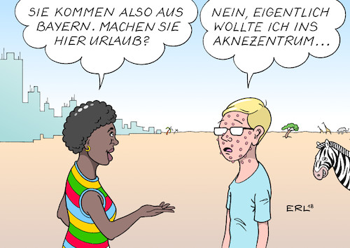 Cartoon: Ankerzentren (medium) by Erl tagged politik,deutschland,asylpolitik,flüchtlingspolitik,flüchtlinge,asylverfahren,asyl,große,koalition,cdu,csu,spd,koalitionsvertrag,ankerzentren,ankerzentrum,unterbringung,beschleunigung,entscheidung,abschiebung,einrichtung,bayern,verwechslung,anker,akne,behandlung,jugendlicher,frau,afrika,giraffe,elefant,zebra,karikatur,erl,politik,deutschland,asylpolitik,flüchtlingspolitik,flüchtlinge,asylverfahren,asyl,große,koalition,cdu,csu,spd,koalitionsvertrag,ankerzentren,ankerzentrum,unterbringung,beschleunigung,entscheidung,abschiebung,einrichtung,bayern,verwechslung,anker,akne,behandlung,jugendlicher,frau,afrika,giraffe,elefant,zebra,karikatur,erl