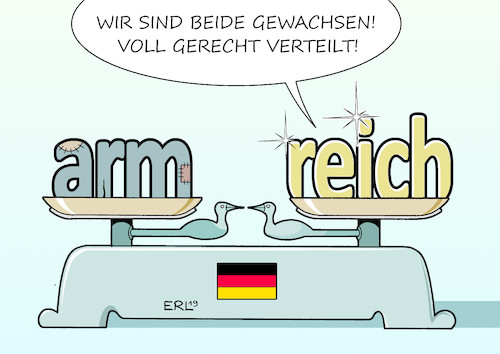 Cartoon: arm und reich (medium) by Erl tagged politik,soziales,gesellschaft,verteilung,armut,reichtum,arm,reich,kluft,größer,umverteilung,von,unten,nach,oben,waage,gerechtigkeit,ungerechtigkeit,karikatur,erl,politik,soziales,gesellschaft,verteilung,armut,reichtum,arm,reich,kluft,größer,umverteilung,von,unten,nach,oben,waage,gerechtigkeit,ungerechtigkeit,karikatur,erl