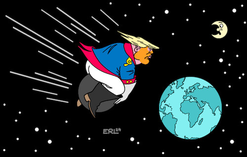 Cartoon: Asteroid (medium) by Erl tagged politik,usa,wahl,tarris,trump,verschwörung,betrug,zweifel,lügen,gewalt,asteroid,münchhausen,erde,weltall,karikatur,erl,politik,usa,wahl,tarris,trump,verschwörung,betrug,zweifel,lügen,gewalt,asteroid,münchhausen,erde,weltall,karikatur,erl