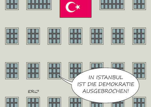 Cartoon: ausgebrochen (medium) by Erl tagged politik,türkei,kommunalwahlen,istanbul,sieger,chp,gegner,akp,präsident,erdogan,drängen,wahlwiederholung,test,demokratie,gefängnis,ausbruch,karikatur,erl,politik,türkei,kommunalwahlen,istanbul,sieger,chp,gegner,akp,präsident,erdogan,drängen,wahlwiederholung,test,demokratie,gefängnis,ausbruch,karikatur,erl