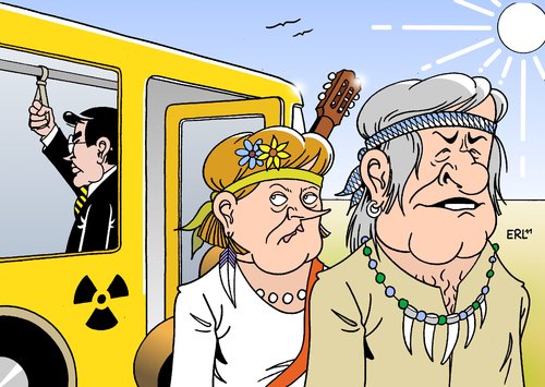 Cartoon: Aussteiger (medium) by Erl tagged atomkraft,atomenergie,streit,fdp,csu,cdu,union,gelb,schwarz,koalition,regierung,ausstieg,rösler,seehofer,merkel,atomenergie,atomkraft,ausstieg,regierung,koalition,schwarz,gelb,union,cdu,csu,fdp,streit,seehofer,rösler