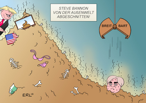 Cartoon: Bannon (medium) by Erl tagged usa,präsident,donald,trump,rechtspopulismus,nationalismus,rassismus,berater,stratege,steven,steve,bannon,rechtsextremismus,breitbart,news,aussagen,buch,fire,and,fury,zerwürfnis,karikatur,erl,usa,präsident,donald,trump,rechtspopulismus,nationalismus,rassismus,berater,stratege,steven,steve,bannon,rechtsextremismus,breitbart,news,aussagen,buch,fire,and,fury,zerwürfnis,karikatur,erl