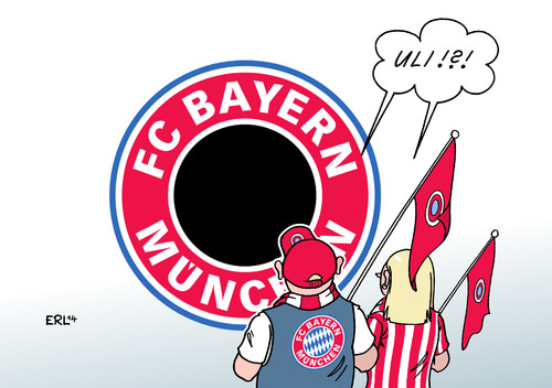 Cartoon: Bayern München (medium) by Erl tagged uli,hoeneß,selbstanzeige,steuerhinterziehung,schwarzgeld,prozess,gericht,gefängnis,geldstrafe,sport,fußball,präsident,vorstand,bayern,münchen,urteil,strafe,haftstrafe,haft,rücktritt,lücke,loch,fan,fans,uli,hoeneß,selbstanzeige,steuerhinterziehung,schwarzgeld,prozess,gericht,gefängnis,geldstrafe,sport,fußball,präsident,vorstand,bayern,münchen,urteil,strafe,haftstrafe,haft,rücktritt,lücke,loch,fan,fans