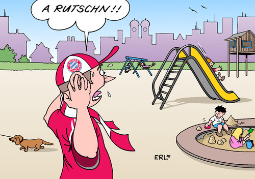 Cartoon: Bayern München (medium) by Erl tagged bayern,münchen,fußball,verein,dfb,pokal,halbfinale,borussia,dortmund,elfmeterschießen,ausrutschen,rutschen,elfmeterpunkt,fußballplatz,spiel,spielplatz,rutschbahn,trauma,horror,fan,karikatur,erl,bayern,münchen,fußball,verein,dfb,pokal,halbfinale,borussia,dortmund,elfmeterschießen,ausrutschen,rutschen,elfmeterpunkt,fußballplatz,spiel,spielplatz,rutschbahn,trauma,horror,fan