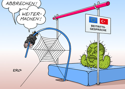 Cartoon: Beitrittsgespräche (medium) by Erl tagged eu,türkei,militärputsch,präsident,erdogan,säuberung,demokratie,gegner,gülen,beitrittsgespräche,forderung,abbruch,abbrechen,weitermachen,visafreiheit,erpressung,flüchtlinge,abkommen,deal,olympia,sport,stabhochsprung,kaktus,karikatur,erl,eu,türkei,militärputsch,präsident,erdogan,säuberung,demokratie,gegner,gülen,beitrittsgespräche,forderung,abbruch,abbrechen,weitermachen,visafreiheit,erpressung,flüchtlinge,abkommen,deal,olympia,sport,stabhochsprung,kaktus,karikatur,erl