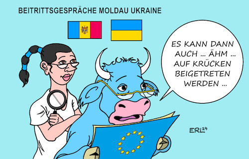 Cartoon: Beitrittsgespräche (medium) by Erl tagged politik,krieg,angriff,überfall,russland,ukraine,unterstützung,westen,usa,nato,eu,beitrittsgespräche,moldau,beitritt,krücken,europa,stier,karikatur,erl,politik,krieg,angriff,überfall,russland,ukraine,unterstützung,westen,usa,nato,eu,beitrittsgespräche,moldau,beitritt,krücken,europa,stier,karikatur,erl