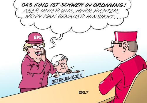 Cartoon: Betreuungsgeld (medium) by Erl tagged betreuungsgeld,idee,csu,klage,bundesverfassungsgericht,karlsruhe,kläger,beklagter,spd,bund,land,hamburg,doppelrolle,ministerpräsident,horst,seehofer,kind,betreuung,kita,herdprämie,richter,karikatur,erl,betreuungsgeld,idee,csu,klage,bundesverfassungsgericht,karlsruhe,kläger,beklagter,spd,bund,land,hamburg,doppelrolle,ministerpräsident,horst,seehofer,kind,betreuung,kita,herdprämie,richter