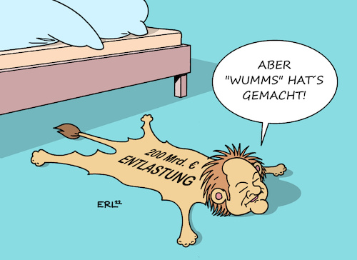 Cartoon: Bettvorleger (medium) by Erl tagged politik,krieg,russland,ukraine,energie,gas,knappheit,verteuerung,entlastungspaket,schutzschirm,abwehrschirm,schirm,bundeskanzler,olaf,scholz,wumms,doppelwumms,bund,länder,treffen,bezahlung,finanzierung,ergebnis,mager,bettvorleger,karikatur,erl,politik,krieg,russland,ukraine,energie,gas,knappheit,verteuerung,entlastungspaket,schutzschirm,abwehrschirm,schirm,bundeskanzler,olaf,scholz,wumms,doppelwumms,bund,länder,treffen,bezahlung,finanzierung,ergebnis,mager,bettvorleger,karikatur,erl