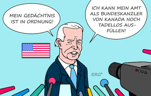 Cartoon: Biden (medium) by Erl tagged politik,usa,präsident,joe,biden,geheimdokumente,garage,bericht,sonderermittler,gedächtnislücken,gedächtnis,demenz,verwechslung,name,amt,namen,ämter,karikatur,erl,politik,usa,präsident,joe,biden,geheimdokumente,garage,bericht,sonderermittler,gedächtnislücken,gedächtnis,demenz,verwechslung,name,amt,namen,ämter,karikatur,erl