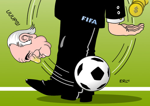 Cartoon: Blatter-Rücktritt (medium) by Erl tagged fifa,fußball,weltverband,verband,korruption,bestechung,verhaftung,kriminaltät,geld,gier,geldgier,geldmaschine,gewinn,profit,umsatz,weltmeisterschaft,vergabe,russland,katar,rücktritt,präsident,joseph,blatter,kopf,sport,spiel,karikatur,erl,fifa,fußball,weltverband,verband,korruption,bestechung,verhaftung,kriminaltät,geld,gier,geldgier,geldmaschine,gewinn,profit,umsatz,weltmeisterschaft,vergabe,russland,katar,rücktritt,präsident,joseph,blatter,kopf,sport,spiel