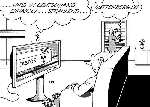 Cartoon: Castor (medium) by Erl tagged castor,transport,atommüll,atomenergie,endlager,zwischenlager,gorleben,protest,strahlung,strahlend,deutschland,comeback,karl,theodor,zu,guttenberg,plagiat,affäre,plagiatsaffäre,doktor,doktorarbeit,verteidigungsminister,rücktritt,castor,transport,atommüll,atomenergie,endlager,zwischenlager,gorleben,protest,guttenberg,deutschland,comeback