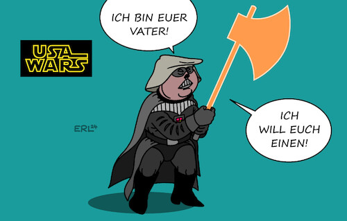 Cartoon: Darth Versöhner (medium) by Erl tagged politik,usa,wahlkampf,wahl,präsidentschaft,kandidat,republikaner,donald,trump,attentat,überleben,innehalten,ankündigung,rede,versöhnung,versöhnen,einen,realität,spaltung,spalten,axt,starwars,darth,vader,lichtschwert,vater,volk,karikatur,erl,politik,usa,wahlkampf,wahl,präsidentschaft,kandidat,republikaner,donald,trump,attentat,überleben,innehalten,ankündigung,rede,versöhnung,versöhnen,einen,realität,spaltung,spalten,axt,starwars,darth,vader,lichtschwert,vater,volk,karikatur,erl