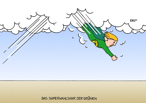 Das Superwahljahr der Grünen