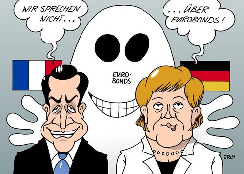 Cartoon: Ein Gespenst geht um in Europa (medium) by Erl tagged deutschland,sarkozy,merkel,treffen,krise,schulden,euro,eu,europa,frankreich,eurobonds,anleihen,kredit,zinsen,währung,europa,eu,schulden,krise,treffen,merkel,sarkozy,deutschland,frankreich,anleihen,kredit,währung